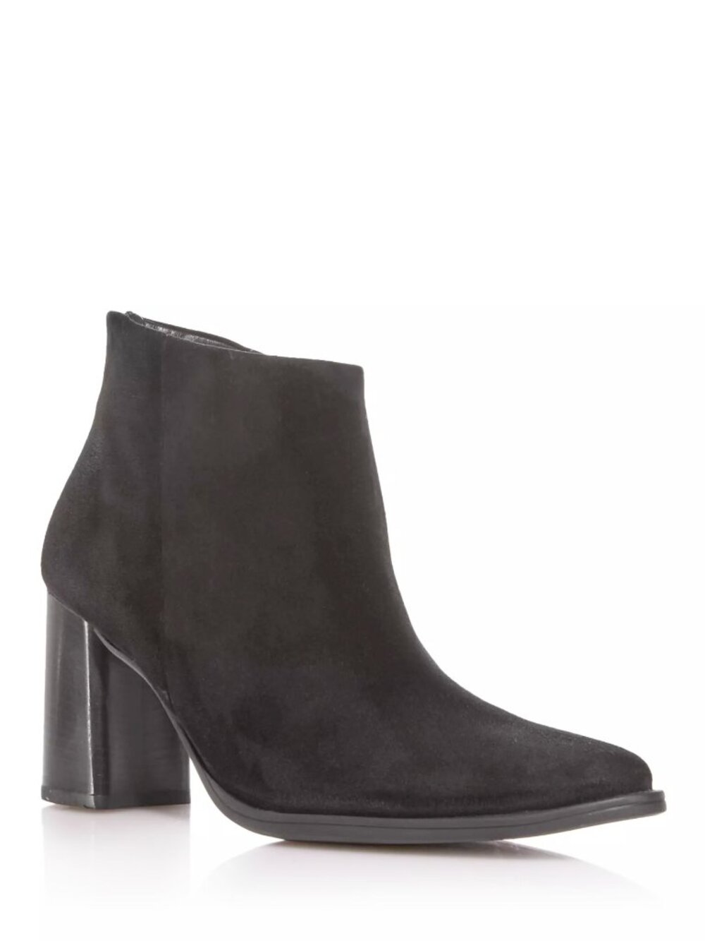 $520 PAUL GREEN Winn Booties ALMOND TOE STACKED BLOCK ZIP BLACK SUEDE 10 US (A7)